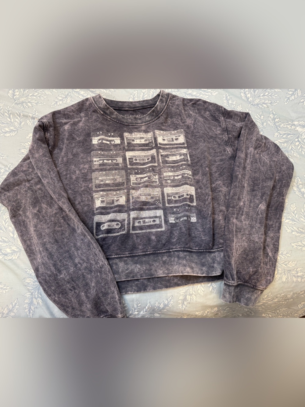 Prince Peter Collection Washed Gray Cassette Graphic Crewneck